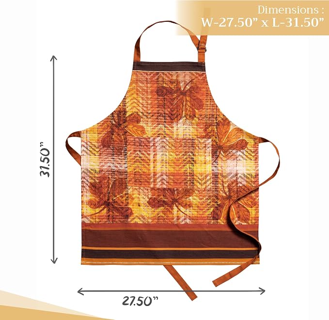Maison d' Hermine Aprons for women with Pocket 100% Cotton (27.50"x31.50") | Adjustable Neck Strap & long ties Apron Men Chef Wedding Cooking Gardening Server Maid