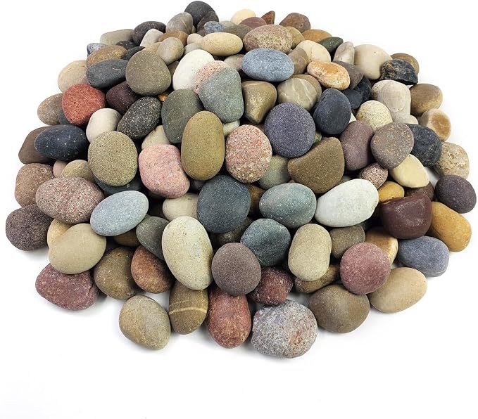 FANTIAN 40 lbs River Rocks for Landscaping, 1-2 Inch Decorative Stones Pebbles for Plants, Garden, Paving Crafting, Walkways and Outdoor Yards