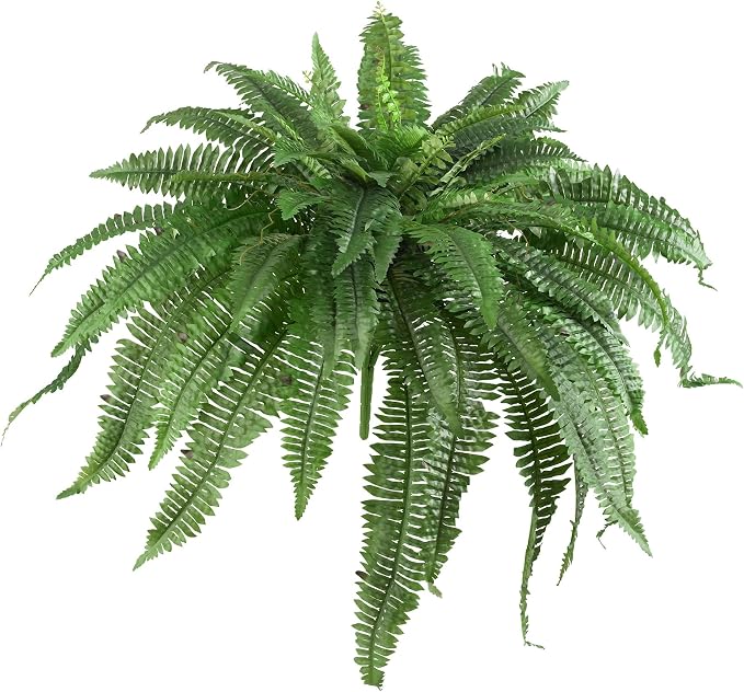 Nearly Natural 48in Boston Fern Artificial Plant, Large Hanging Fake Plant with 67 Long Realistic Fronds, Maintenance-Free Faux Fern for Office and Home Decor