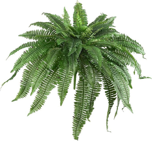 Nearly Natural 48in Boston Fern Artificial Plant, Large Hanging Fake Plant with 67 Long Realistic Fronds, Maintenance-Free Faux Fern for Office and Home Decor