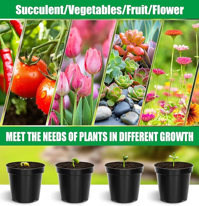 RooTrimmer 40 Pack 4 Inch Plant Nursery Pots with Mesh Pad, Sturdy Plastic Flower Planter Pots with Drainage Holes, Seed Starter Pots for Planting Seedings Cuttings Succulents Indoor Ourdoor, Black