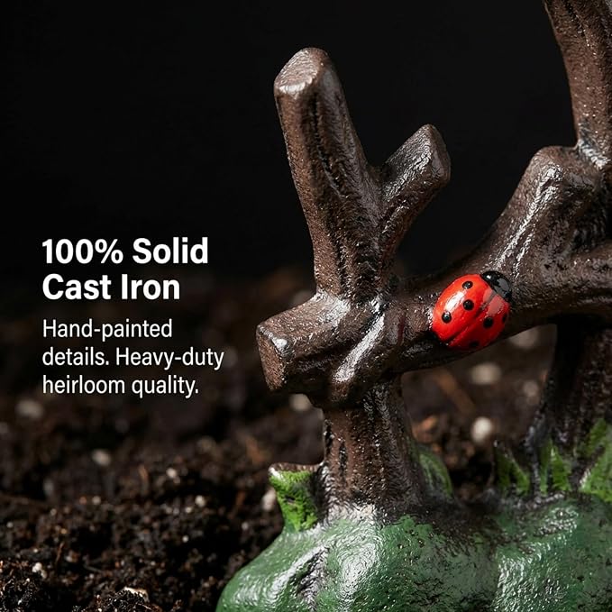 Lulu Decor, 100% Cast Iron Fairy Garden Fence Garden Decor Fairy Garden Accessories (4 Pc)