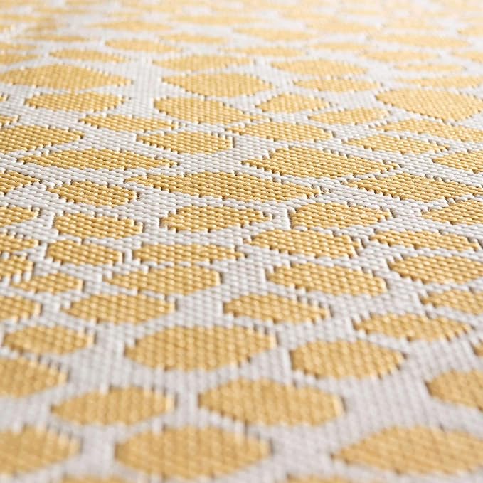 Unique Loom Outdoor Collection Area Rug - Cape Town (7' 10" Square, Yellow Ivory/ Ivory)