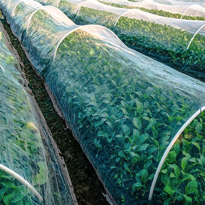 Unves 10' x 30' Garden Netting, Mosquito Bird Netting for Garden, Insect Plant Cover Bug Net Mesh for Vegetables Fruits Trees Flowers Blueberries Tomatoes Protection