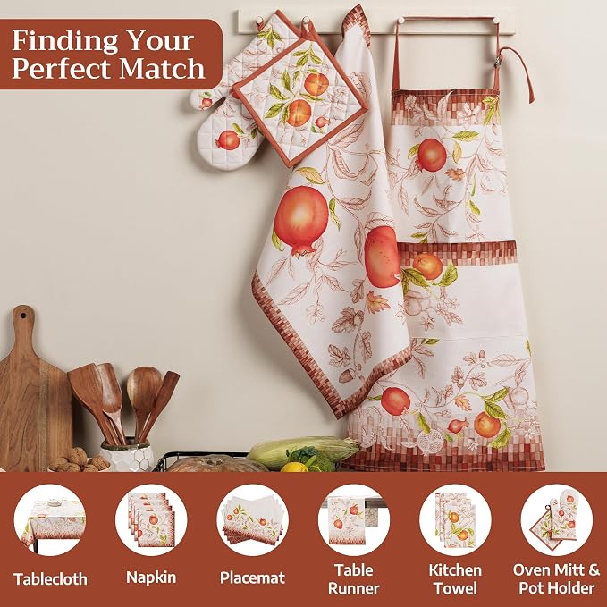 Maison d' Hermine Aprons for women with Pocket 100% Cotton (27.50"x31.50") | Adjustable Neck Strap & long ties Apron Men Chef Wedding Cooking Gardening Server Maid