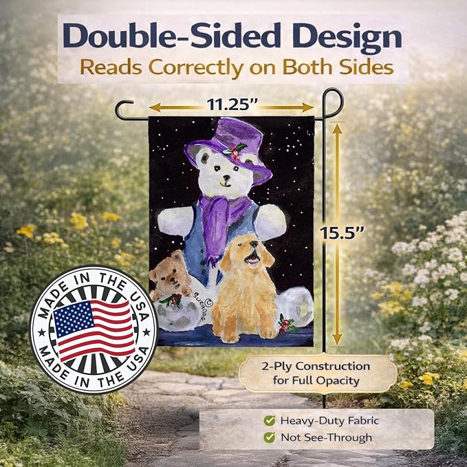 Caroline's Treasures SS8954GF Golden Retriever Garden Flag Mailbox Flag Decorative Yard Flag Banner Outside Patio Artwork Yard Flower Beds, Garden Size, Multicolor
