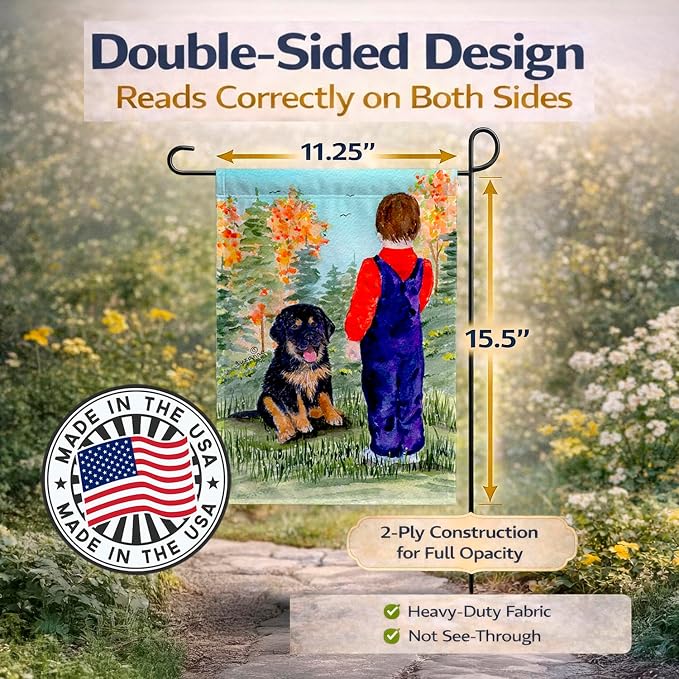 Caroline's Treasures SS8548GF Tibetan Mastiff Garden Flag Mailbox Flag Decorative Yard Flag Banner Outside Patio Artwork Yard Flower Beds, Garden Size, Multicolor