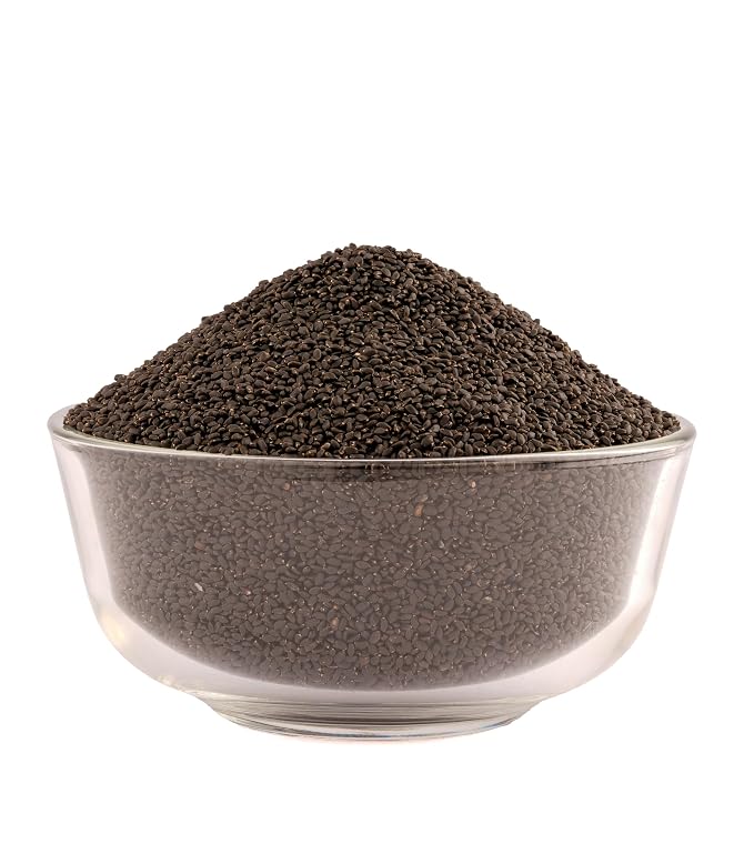 Dried Basil Seeds 8 oz – Sabja/Tukmaria Basil Seeds For Eating – Sweet Basil Seeds for Drinks, Desserts & Daily Use – By Yogi’s Gift®