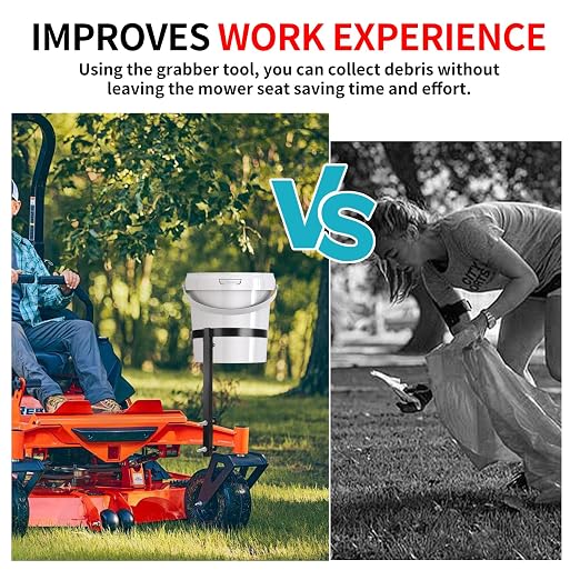 5 Gallon Trash Bucket Holder for Zero Turn Mowers, Zero Turn Bucket Holder, Bucket Storage Holder Mount with Clamp