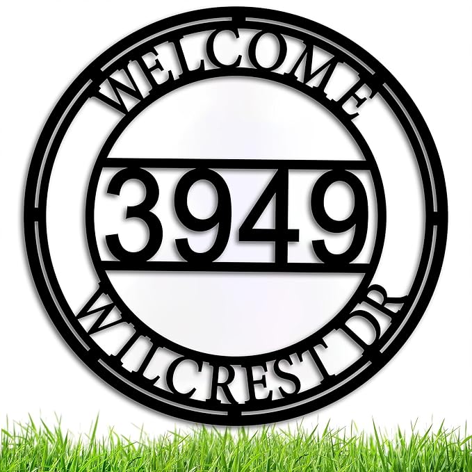 Personalized House Numbers for Outside Personalized Metal House Number Sign House Number Sign Custom Street Address Sign Address Numbers for Houses Custom Metal Address Sign