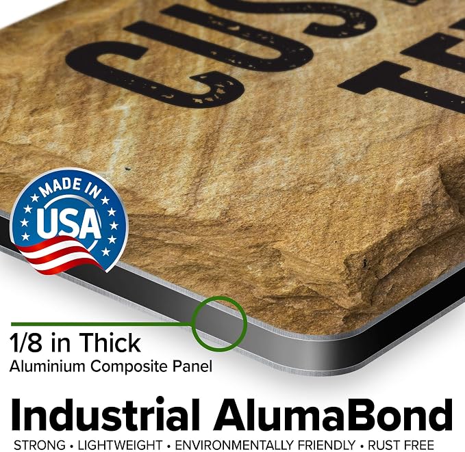 Custom Sign, Custom Street Sign, 11 Font Colors, 13 Font Styles, 4 Hole Options, 22 Sizes, 9x18 Inches, Rust Free DiBound, Fade Resistant, Made in USA by My Sign Center (Stone)