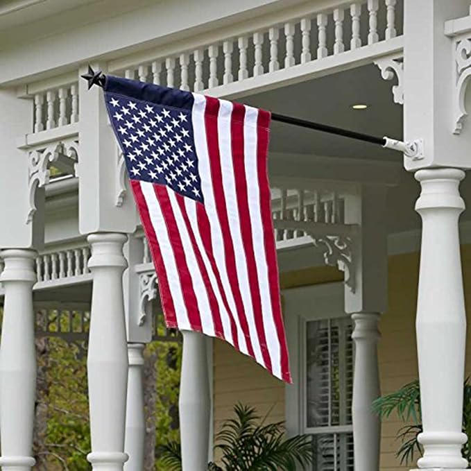 Evergreen Flag American Flag 44-inch x 28-inch House Size | Heavy Duty Outdoor Premium 310D | Embroidered Stars and Stripes and Quadruple Stitched Edge | USA Residential or Commercial