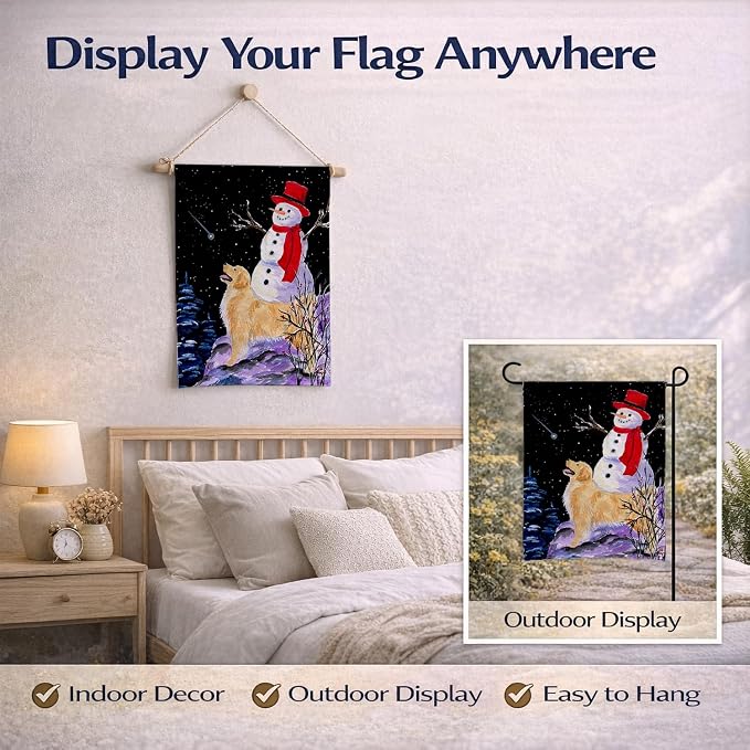 Caroline's Treasures SS8579GF Golden Retriever Garden Flag Mailbox Flag Decorative Yard Flag Banner Outside Patio Artwork Yard Flower Beds, Garden Size, Multicolor