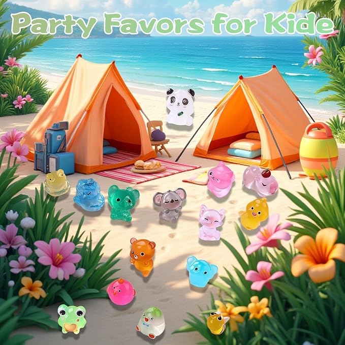 Mini Glow In The Dark Animal Resin Models, Resin Animals Mystery Bags, Individually Wrapped Blind Bags Tiny Animal Figurines, Collectible Mini Animals For Fairy Garden, DIY Crafts (200, animals)