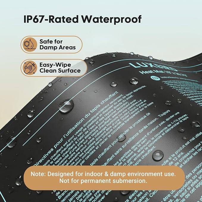 LUXBIRD Seedling Heat Mat 4 Pack 10"x 20.75" UL & MET Certified, Heating Film Warm Hydroponic Heating Pad for Germination, Indoor Gardening, Greenhouse