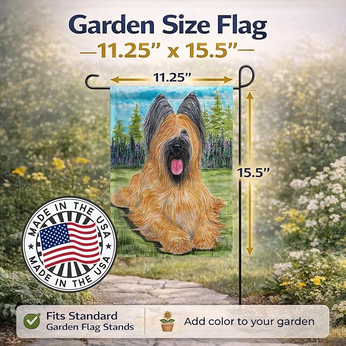 Caroline's Treasures SS8035GF Briard Garden Flag Mailbox Flag Decorative Yard Flag Banner Outside Patio Artwork Yard Flower Beds, Garden Size, Multicolor