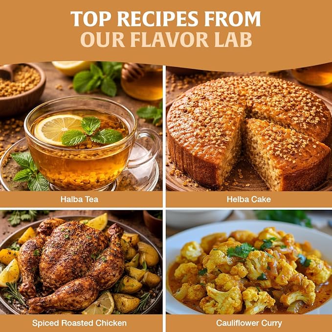 HANDPICK Fenugreek Seeds (14oz) ALL NATURAL Fenugreek - Indian Origin Whole Methi Seeds (Trigonella Foenum Graecum) Fenogreco En Semillas | Resealable Ziplock Pouch