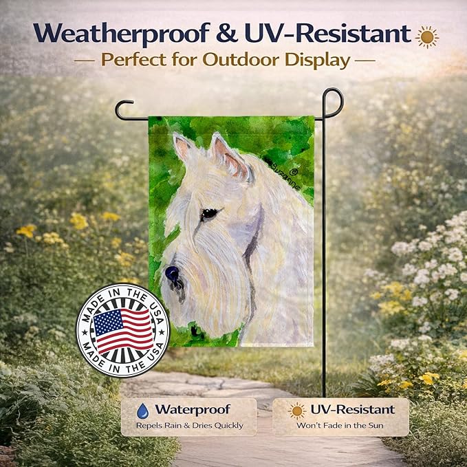 Caroline's Treasures SS8791GF Scottish Terrier Garden Flag Mailbox Flag Decorative Yard Flag Banner Outside Patio Artwork Yard Flower Beds, Garden Size, Multicolor
