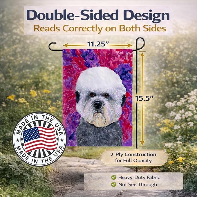 Caroline's Treasures SS8656GF Dandie Dinmont Terrier Garden Flag Mailbox Flag Decorative Yard Flag Banner Outside Patio Artwork Yard Flower Beds, Garden Size, Multicolor