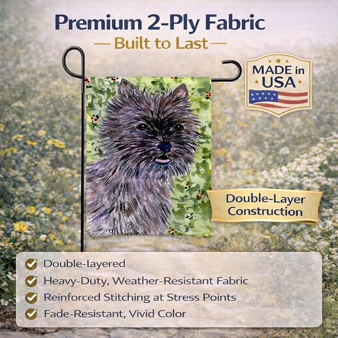 Caroline's Treasures SS8815GF Cairn Terrier Garden Flag Mailbox Flag Decorative Yard Flag Banner Outside Patio Artwork Yard Flower Beds, Garden Size, Multicolor