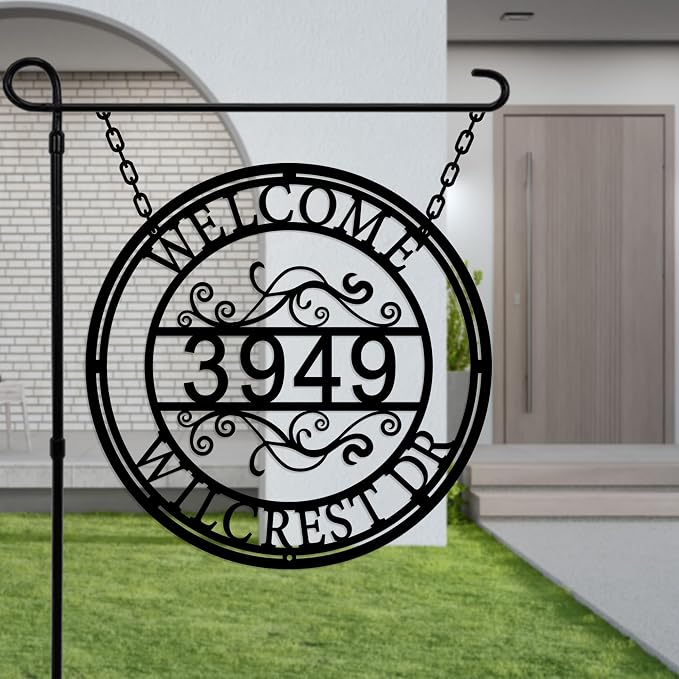 Personalized House Numbers for Outside House Number Sign Custom Street Address Sign Address Numbers for Houses Custom Metal Address Signs for Houses Address Plaques