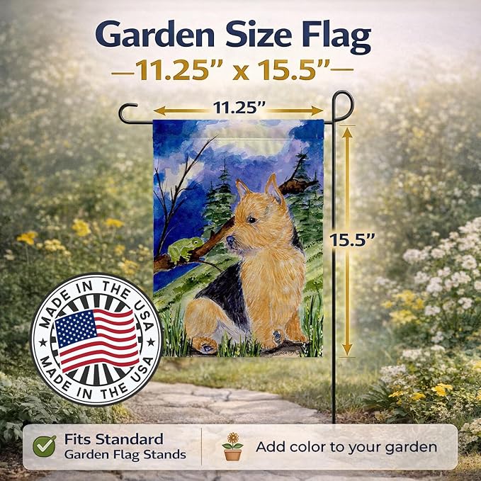 Caroline's Treasures SS8984GF Norwich Terrier Garden Flag Mailbox Flag Decorative Yard Flag Banner Outside Patio Artwork Yard Flower Beds, Garden Size, Multicolor