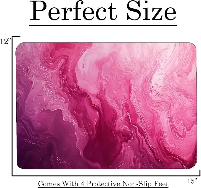 Pink White Marble Kitchen Glass Cutting Board Ocean Decorative Gift Marbled Granite Stone Rock Gift For Her Mom Wife (Pink 3)
