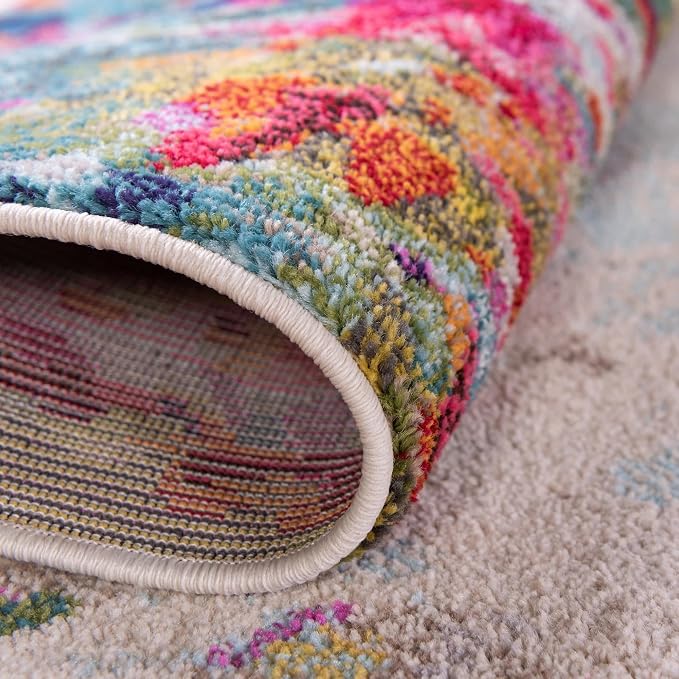 Unique Loom Chromatic Collection Area Rug - Joyous (10' x 14' Rectangle Multi/Blue)