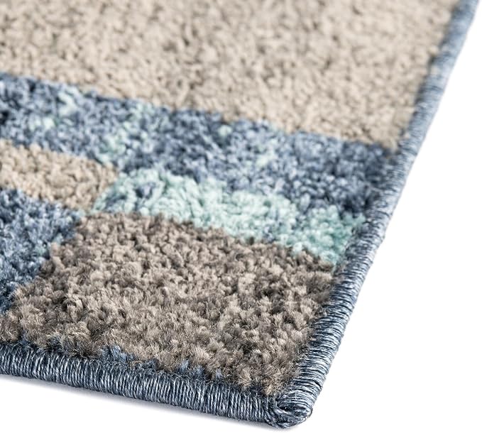 Unique Loom Autumn Collection Area Rug - Providence (2' 7" x 10' Runner, Blue Gray/ Light Brown)