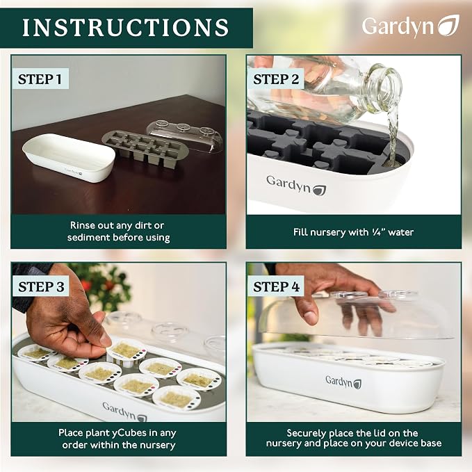 Gardyn Indoor Garden Nursery - Seed Starter Germination Kit | Hydroponic growing system tray, works with Gardyn Home tower gardens, vertical garden planters & microgreens kits