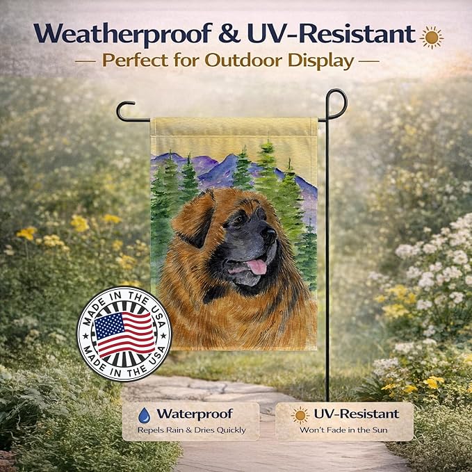 Caroline's Treasures SS8202GF Leonberger Garden Flag Mailbox Flag Decorative Yard Flag Banner Outside Patio Artwork Yard Flower Beds, Garden Size, Multicolor