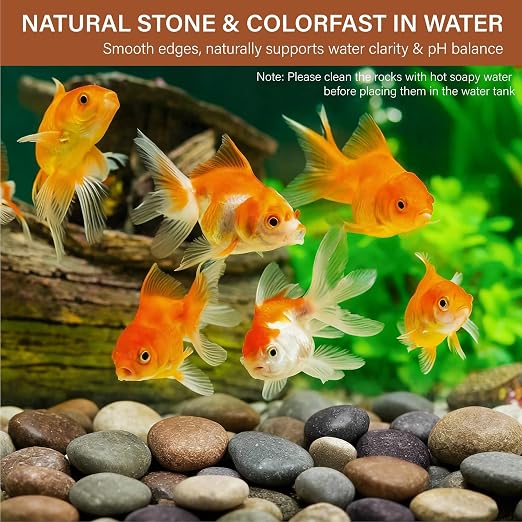 NUPICK 30lb Mexican Beach Pebbles, 2-3" Large River Rocks for Landscaping, Smooth Garden Rocks for Outdoor Paving, Natural Pebbles for Indoor Plants, Decorative Stones for Planters, Fish Tank, Fountai