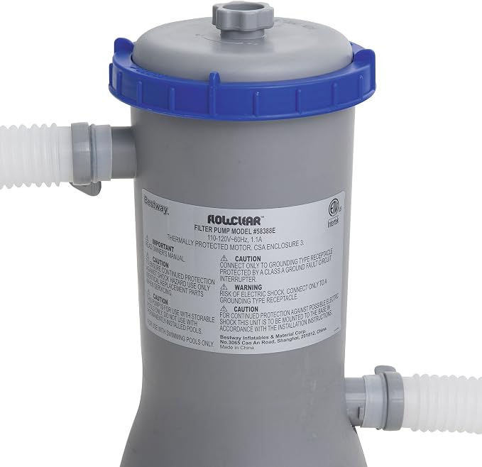 Bestway 15 Foot x 48 Inch Durable Steel Pro Frame Above Ground Pool with Repair Patch Kit and FlowClear 1000 GPH Cartridge Filter Pump
