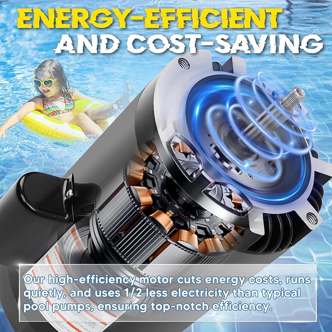 B129 Pool Pump Motor 1.5 HP 56J Frame Fit for Century A.O. Smith 1 Speed | Fit for Century A.O. Smith 1.5HP Single Speed, 3450 RPM, 56J Frame, 115A/230V, 18.4/9.2 Amps, Swimming Pool Motor