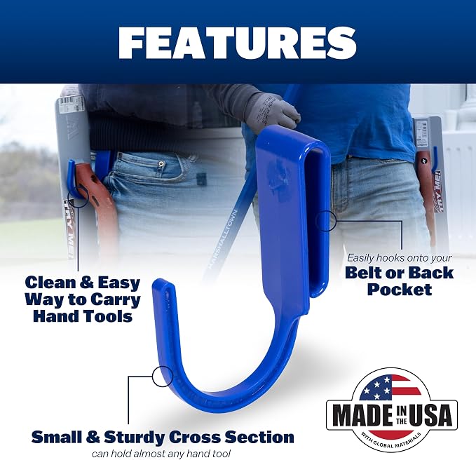 MARSHALLTOWN Tool Hook, Convenient Hand Tool Organization Solution, Trowel Hanger, Made in The USA, 14289