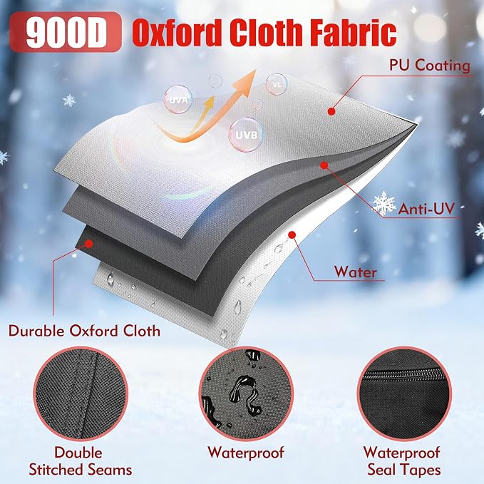 Snow Blower Cover: 900D Snowblower Covers Waterproof Outdoor, Universal Snow Blower Shield, Single And Two Stage Snow Thrower Cover Fit For Ego, Honda, Ariens, Toro