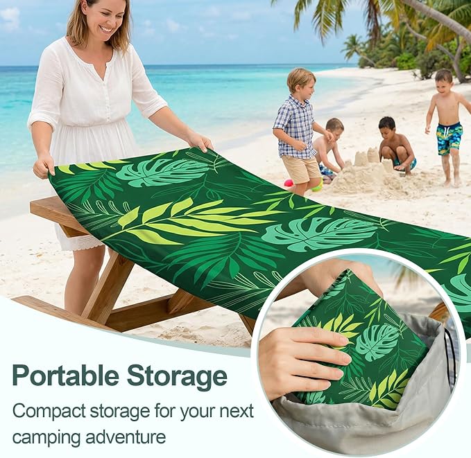 Picnic Table Cover with Bench Covers Camping Essentials Waterproof Windproof Camping Tablecloth with Drawstring Bag, Fitted Rectangle Tables and Seats, 72in, Dark Green