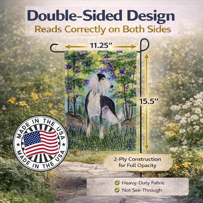 Caroline's Treasures SS8200GF Saluki Garden Flag Mailbox Flag Decorative Yard Flag Banner Outside Patio Artwork Yard Flower Beds, Garden Size, Multicolor