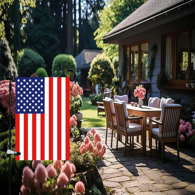 Garden Flag Pole Stand Holder, 3 Pack Garden Flags for Outside with Flag Stopper and Clip Waterproof Powder-Coated Paint for Flag Pole Holder for Outside House,Yard Flags for Outside