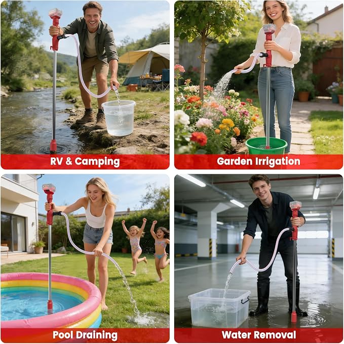 Cordless Stick Water Transfer Pump Compatible with Mil-waukee 18V Battery(Tool Only), 720 GPH Portable Electric Water Pump, Sump Pump, 160W Brushless Utility Water Pump for Pool, Garden, Pond and Boat