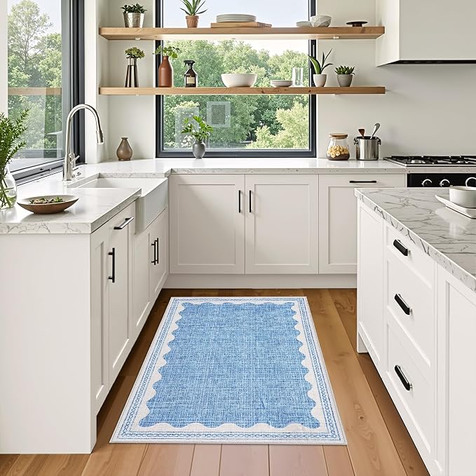 GarveeHome Scalloped Rug