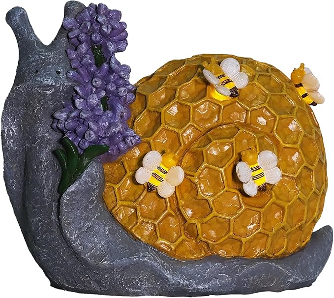 Garden Outdoor Snail Statues Yard Resin Decoration Gift Handmade Housewarming Gift for Patio Yard Lawn Waterproof Cracking