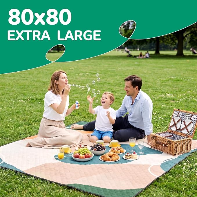 Waterproof Picnic Blanket Outdoor Camping Beach Mat Outside Rug Tent Floor Carpet Extra Large Foldable Sandproof Car Essential Roadtrip Gadget Rv Accessories Glamping Gear Must Haves Hiking Stuff Gift