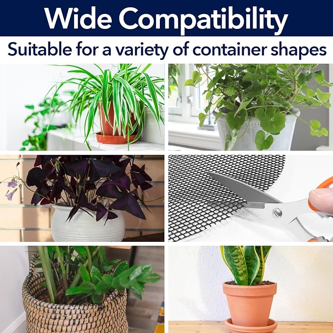 16PCS 15.7 Inch Plant Pot Grids and 11.8 Inch Plant Pot Grids Includes 48 Ground Stakes, Plant Pot Soil Cover Protectors from Animals
