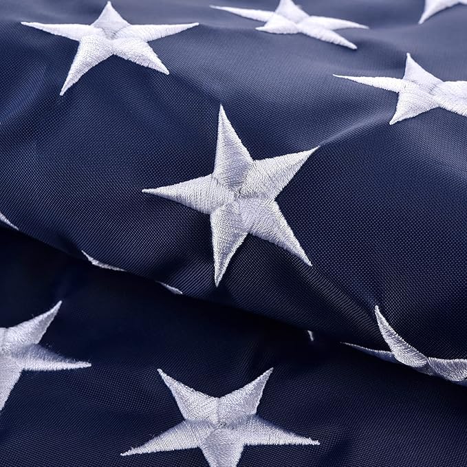 American Flag 8x12 FT, Large US Flag USA High Wind with Embroidered Stars, Sewn Stripes, Brass Grommets, DurableOutdoor Outside