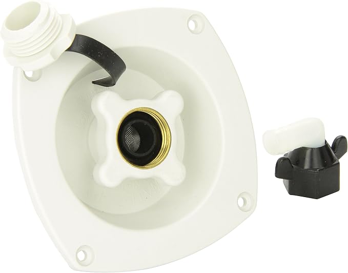 PENTAIR SHURFLO 183-029-18 Pressure Reducing City Water Entry - Wall Mount - Gel White | Reduces incoming city water pressure, wall-mounted inlet, gel white finish