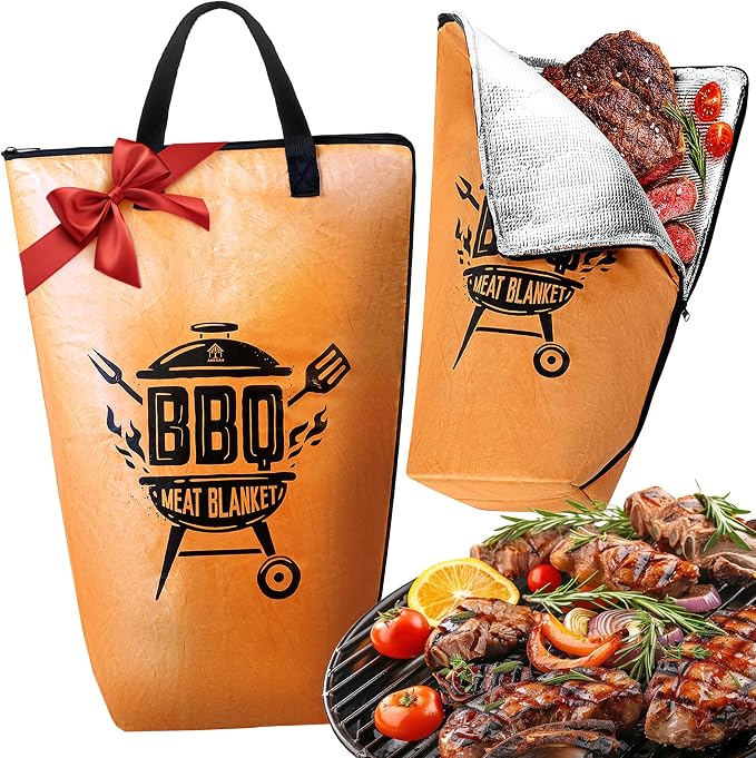 21in BBQ Meat Resting Blanket – Insulated Brisket Resting Bag, Keeps Meat Hot & Juicy for Hours, No Cooler Needed, Professional BBQ Resting System for Smoker & Grill