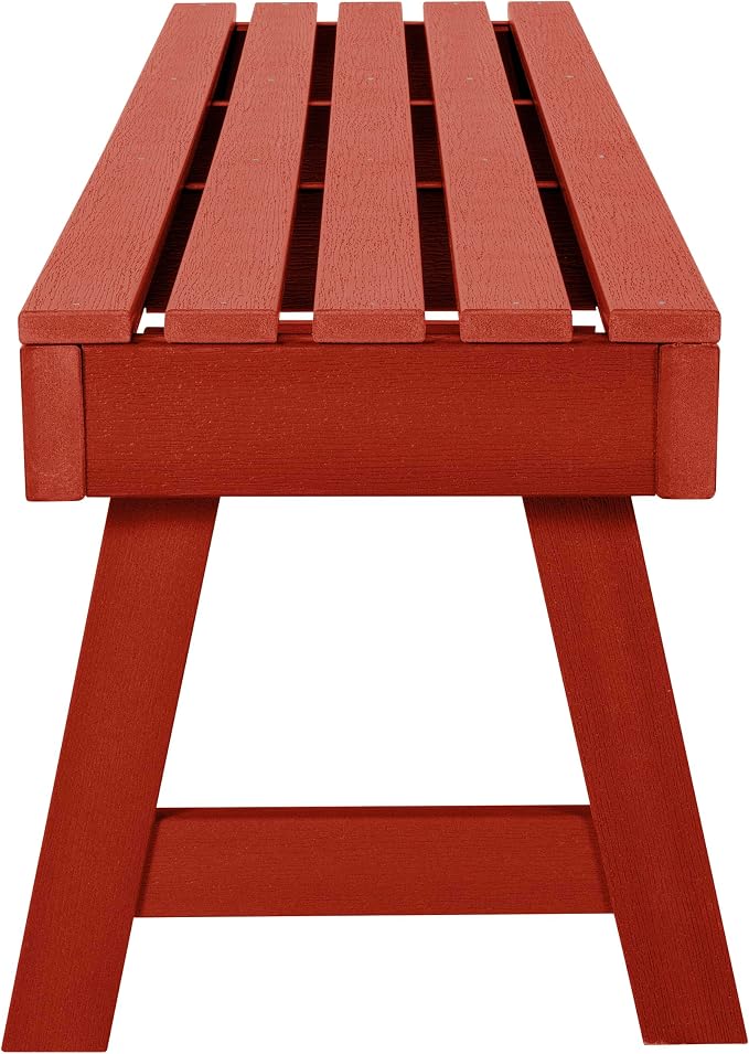highwood Weatherly Backless Bench, 5 Feet, Rustic Red