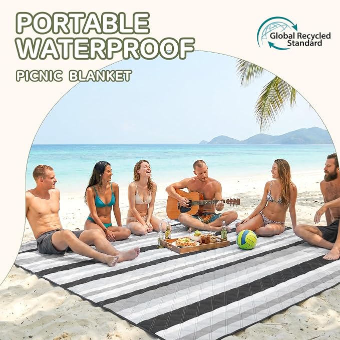 Genovega Waterproof Beach Blanket Picnic Outdoor Mat Rug Parents Papa Stepdad Pappy Poppy Pawpaw Grandpa Who Want Nothing Everything Bride in Law Daughter Son Father Happy Birthday Ideal