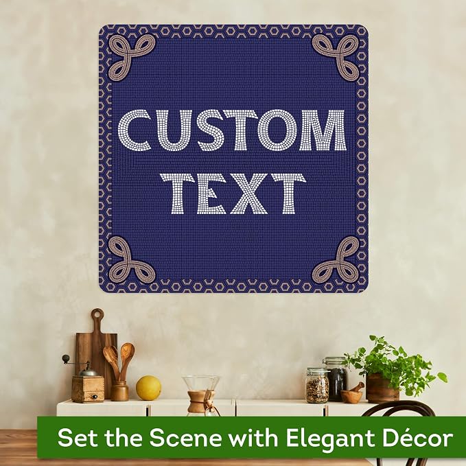 Custom Sign, Custom Street Sign, 11 Font Colors, 13 Font Styles, 4 Hole Options, 22 Sizes, 36x36 Inches, Rust Free DiBound, Fade Resistant, Made in USA by My Sign Center (Fauxsaic 1)